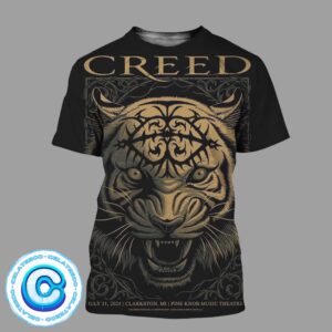 Creed Live Show Music At DTE Energy Music Theatre In Clarkston MI On July 31th 2024 All Over Print Shirt