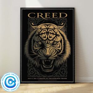 Creed Live Show Music At DTE Energy Music Theatre In Clarkston MI On July 31th 2024 Wall Decor Poster Canvas