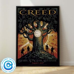 Creed Summer Of 99 Tour Poster At Holmdel NJ In Pnc Bank Arts Center On August 7th 2024 Wall Decor Poster Canvas