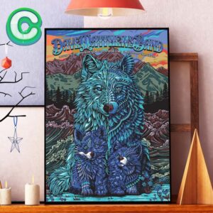 Dave Matthews Band Event Poster The Wolf Artwork Night 2 At Fiddler’s Green Amphitheatre In Greenwood Village CO On August 24th 2024 Home Decor Poster Canvas