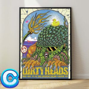 Dirty Heads 2024 Tour Live Show At The Gaslight Social In Casper WY On August 14th 2024 Poster Wall Decor Poster Canvas