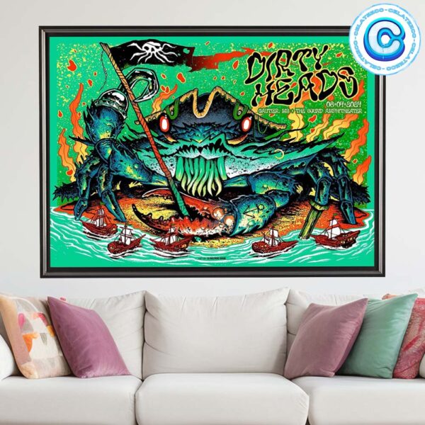 Dirty Heads Live Show Concert On August 4th 2024 At Gautier MS In The Sound Amphitheater Wall Decor Poster Canvas