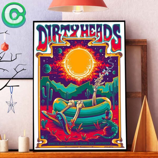 Dirty Heads Tonight Poster At Talking Stick Amphitheater In Phoenix Az On August 25 2024 Home Decor Poster Canvas