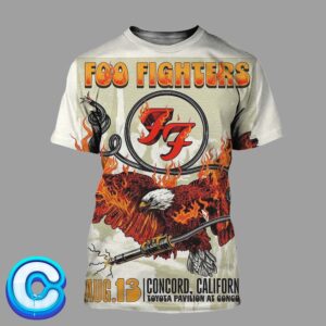 Foo Fighters Everything Or Nothing At All Tour On August 13th 2024 At Concord California In Toyota Pavilion All Over Print Shirt