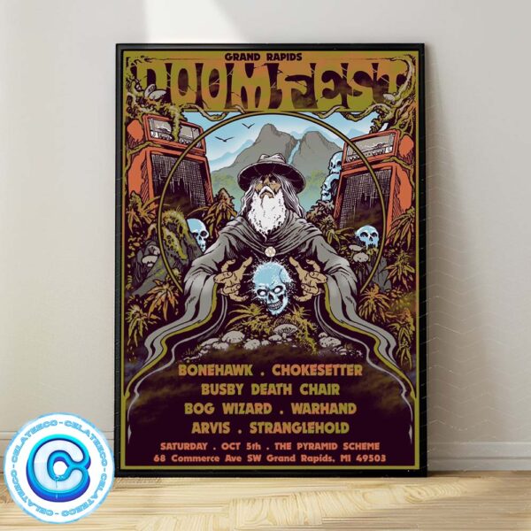 Grand Rapids Doom Fest Live Show Music At Grand Rapids MI On October 5th 2024 Wall Decor Poster Canvas