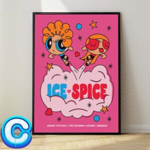 Ice Spice Live Show On August 9th 2024 At The Fillmore Detroit MI Poster Wall Decor Poster Canvas