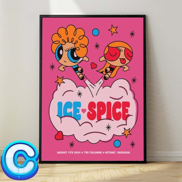 Ice Spice Live Show On August 9th 2024 At The Fillmore Detroit MI Poster Wall Decor Poster Canvas