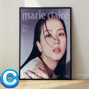 Jisoo Graces The Cover Of Marie Claire Korea Dare To Dream Wall Decor Poster Canvas