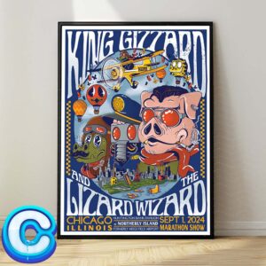 King Gizzard And The Lizard Wizard Live Show Concert On September 1th 2024 At Huntington Bank Pavilion Chicago Illinois Poster Wall Decor Poster Canvas