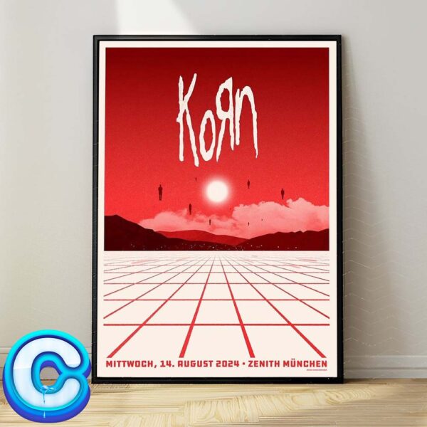 Korn Live Show Concert At Zenith On August 14th 2024 Poster Wall Decor Poster Canvas