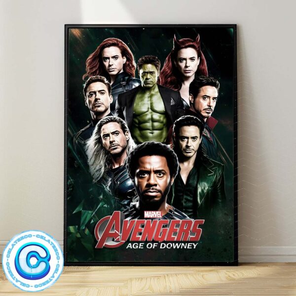 Marvel Avengers Age Of Robert Downey Jr Wall Decor Poster Canvas