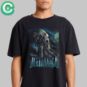 Metallica M72 Edmonton 2024 On August 23 Tonight Poster Dark Skeleton Artwork At Commonwealth Stadium Classic T-shirt