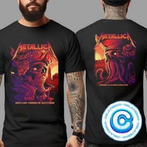 Metallica M72 Foxborough MA Full Show Combine Poster For The Show Music At Gillette Stadium On August 2 2024 M72 North America Two Sides Unisex T-Shirt