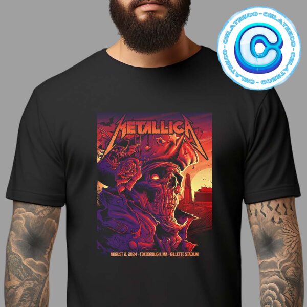 Metallica M72 Foxborough MA Night 1 Limited Poster For The Show At Gillette Stadium On August 2 2024 M72 North America Unisex T-Shirt