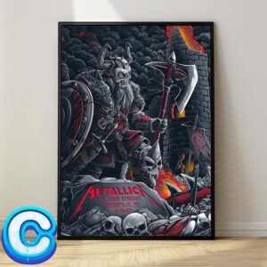 Metallica M72 Minneapolis MN 2024 Exclusive Pop Up Shop At US Bank Stadium North America Tour On August 16th 2024 Wall Decor Poster Canvas