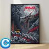 Metallica M72 Minneapolis MN  Full Show Combine Poster At US Bank Stadium On August 18th 2024 The Dragon Artwork Wall Decor Poster Canvas