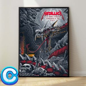 Metallica M72 Minneapolis MN  Full Show Combine Poster At US Bank Stadium On August 18th 2024 The Dragon Artwork Wall Decor Poster Canvas (Copy)