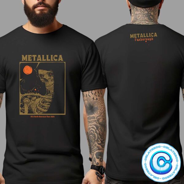 Metallica M72 North American Tour 2024 At Fox Borough Chicago Minneapolis Edmonion In Seattle Mexico City Skull Thinking Two Sides Unisex T-Shirt