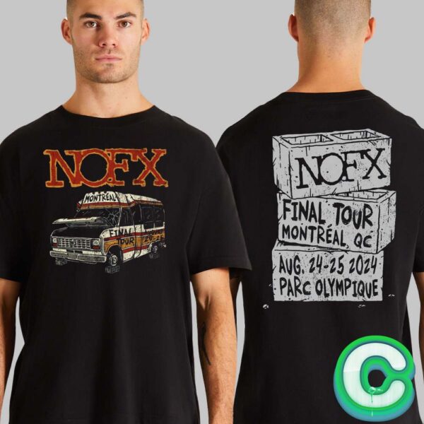 NOFX Official Tee Parc Olympique In Montreal QC On Aug 24-25 2024