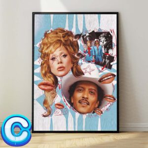 New Song Die With A Smile Lady Gaga x Bruno Mars Wall Decor Poster Canvas