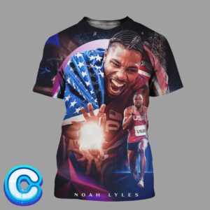 Noah Lyles From Team USA Takes Home Bronze In The Mens 200m Final Of Olympic Paris 2024 All Over Print Shirt