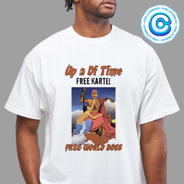 Official Up 2 Di Time Free Dancehall Vybz Kartel Free World Boss Unisex T-Shirt