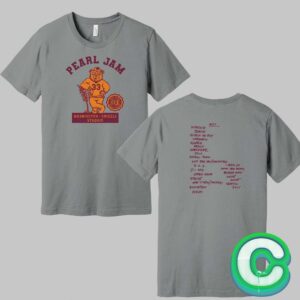 Pearl Jam With Glen Hansard At Washington Grizzly Stadium In Missoula Montana On August 22th 2024 Two Side Unisex T-shirt