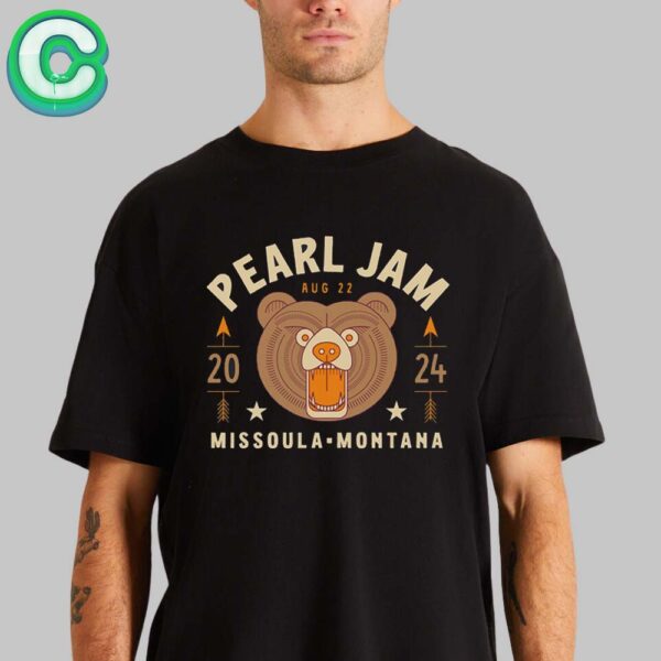 Pearl Jam With Glen Hansard Charlo Tee At Washington Grizzly Stadium In Missoula Montana On August 22th 2024 Two Side Unisex T-shirt