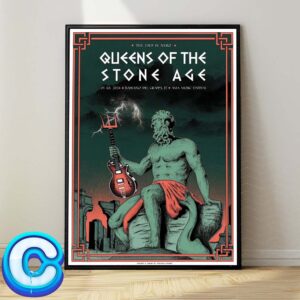 Queens Of The Stone Age The End Is Nero Live Show Concert Poster For Ama Music Festival In Bassano Del Grappa IT On July 6th 2024 Home Decor Poster Canvas