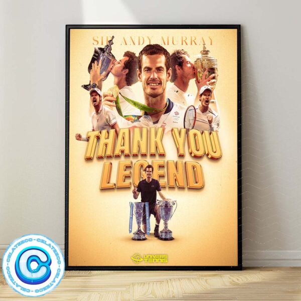 Sir Andy Murray Thank You Lengend Of Tennis At 37 Andy Murray Career Is Officially Over Wall Decor Poster Canvas