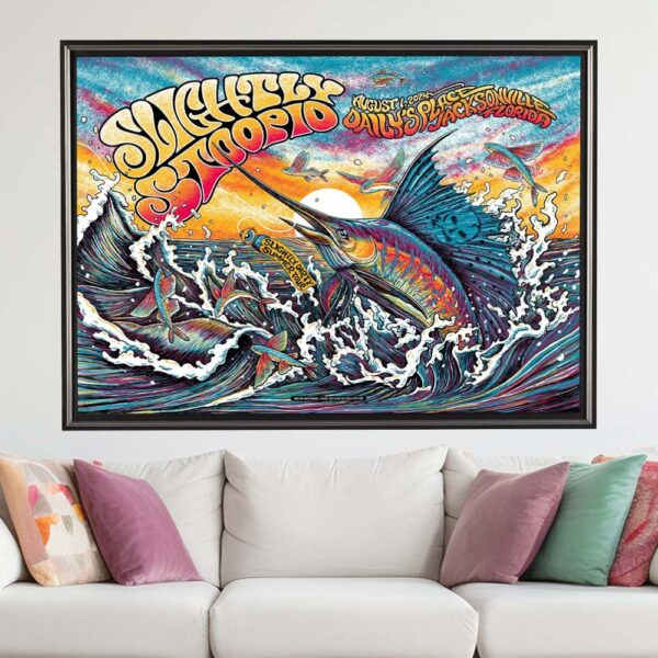 Slightly Stoopid Show At Dailys Place Jacksonville Florida On August 1th 2024 Wall Decor Poster Canvas