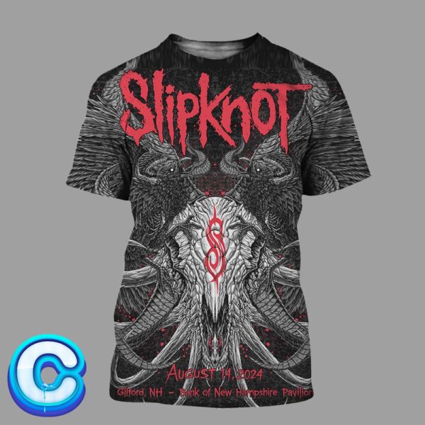 Slipknot 2024 Tour Concert Music On August 14th 2024 At Gilford NH In Bank Of New Hampshire Pavilion All Over Print Shirt