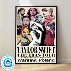 Taylor Swift The Eras Tour PGE Narodowy In Warsaw Poland August 1th 2th And 3th 2024 Wall Decor Poster Canvas