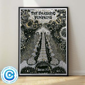 The Smashing Pumpkins Live Show Concert Poster At Boston MA In Fenway Park On August 7th 2024 Art By Daria Hlazatova Wall Decor Poster Canvas