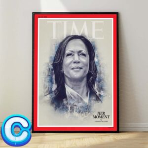 Time Is Out With A Stunning Cover Shot Of Vice President Kamala Harris Wall Decor Poster Canvas