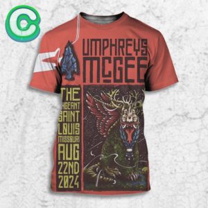 Umphreys McGee Band With Eggy Band And Stolen Gin Tonight Poster At The Pageant In Louis Missouri On August 22nd 2024 All Over Print Shirt