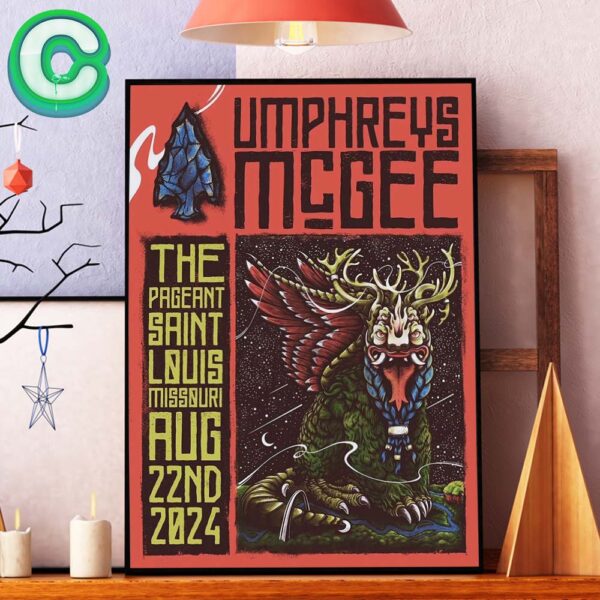 Umphreys McGee Band With Eggy Band And Stolen Gin Tonight Poster At The Pageant In Louis Missouri On August 22nd 2024 Home Decor Poster Canvas