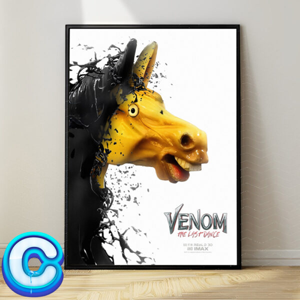 Venom The Last Dance With Venom X Hourse Yellow Wall Decor Poster Canvas