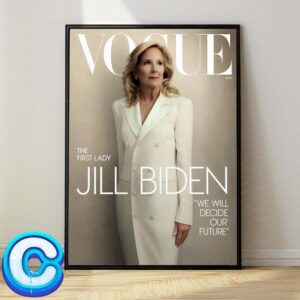 Vogue Is Out With A Stunning Cover Jill Biden Shot Of Biden President Wife Wall Decor Poster Canvas