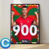 Cristiano Ronaldo 900 Goals Legend Of History Home Decor Poster Canvas