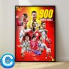 Incredible 900 Career Goals For Cristiano Ronaldo In His History Home Decor Poster Canvas